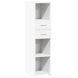 Highboard White 30x42,5x124 cm Engineered Wood 846152