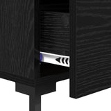 Bedside Cabinet Black Oak 40 x 40 x 66 cm Engineered Wood 882118