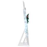 LED Reindeers 4 pcs Silver Fabric 3385894