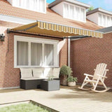 Retractable Awning Yellow and Grey 350 x 250 cm 3330320