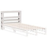 Headboard with Shelves White 75 cm Solid Wood Pine 850900
