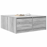 Coffee Table with Drawers Grey Sonoma 100x100x40 cm 3328404