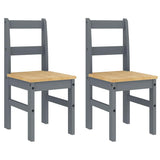 4 Piece Dining Set PANAMA Grey Solid Wood Pine 3345168