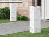 Solar LED Pathway Light 2 pcs White Cold Rolled Steel 879745