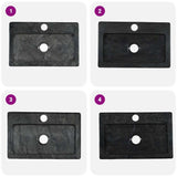 Sink Black 38x24x6.5 cm Marble 149187