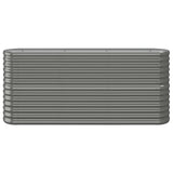 Garden Raised Bed Galvanised Steel 152x40x68 cm Grey 318894