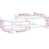 Nesting Coffee Tables 2 pcs Black Engineered Wood 832818