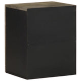 Wall-mounted Bathroom Cabinet Black 38x33x48 cm Solid Wood Mango 4017704