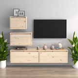 TV Cabinets 4 pcs Solid Wood Pine 3100144