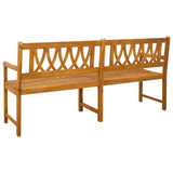 Outdoor Bench Natural 180 x 55.5 x 90 cm Solid Acacia Wood 42028084