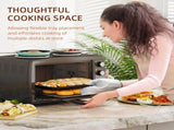 36L Small Oven with 2 Hot Plates, Countertop Toaster Oven, Grill, Roast, Bake, Boil, with Timer, T3398P344216