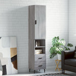 Highboard Grey Sonoma 34.5x34x180 cm Engineered Wood 3198935