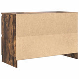 TV Cabinet Smoked Oak 80x35x54 cm Engineered Wood 861791