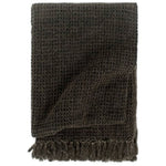 Throw Cotton 220x250 cm Anthracite/Brown 133751