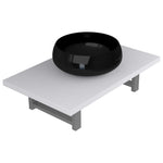 ZNTS Two Piece Bathroom Furniture Set Ceramic White 279344