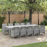 Garden Dining Set 11 pcs Light grey Polypropylene 3378767