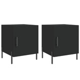 Bedside Cabinets 2 pcs Black 40x40x50 cm Engineered Wood 827583