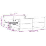 Bed Frame without Mattress White 150x200 cm King Size Solid Wood Pine 3302280