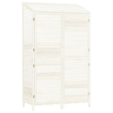 Garden Shed White 102x52x174.5 cm Solid Wood Fir 152191
