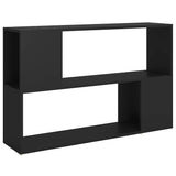 Book Cabinet Black Engineered Wood Book Cabinet Rectangular 809171
