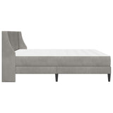 Bed Frame with Mattress Light Grey 180 x 200 cm Velvet 3415241