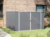 Garden Shed Grey 195x198x159 cm Galvanised Steel 46254
