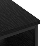 Bedside Cabinet Black Oak 41 x 28 x 76 cm Engineered Wood 859575
