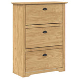 Shoe Rack BODO Honey Brown 80 x 35 x 118 cm Engineered Wood 42023477