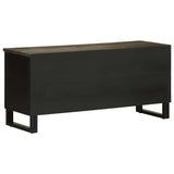 TV Cabinet Black 100x33x46 cm Solid Wood Mango 4017700