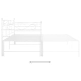Sofa Bed Frame White Powder-coated metal Standard Single 324771