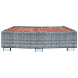 Spa Step Grey Poly Rattan 92x45x25 cm 46461
