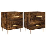 Bedside Cabinets 2 pcs Smoked Oak 40x35x47.5 cm Engineered Wood 827287