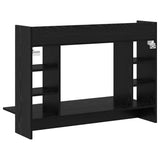 Wall-Mounted Desk Black oak Engineered wood 105 x 48 x 75 cm 869194