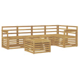 Outdoor Sofa Set 6 pcs White 59 x 59 x 37 cm Solid Acacia Wood 3391859