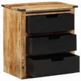 Sideboard with 3 Drawers 55x35x60 cm Solid Wood Mango 374061