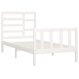 Bed Frame without Mattress White 100x200 cm Solid Wood Pine 3107604