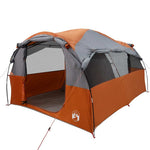 ZNTS Family Tent Tunnel 6-Person Grey and Orange Waterproof 4009574