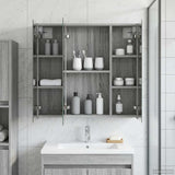 Bathroom Mirror Cabinet Grey Sonoma 70 x 14.5 x 70 cm 889092