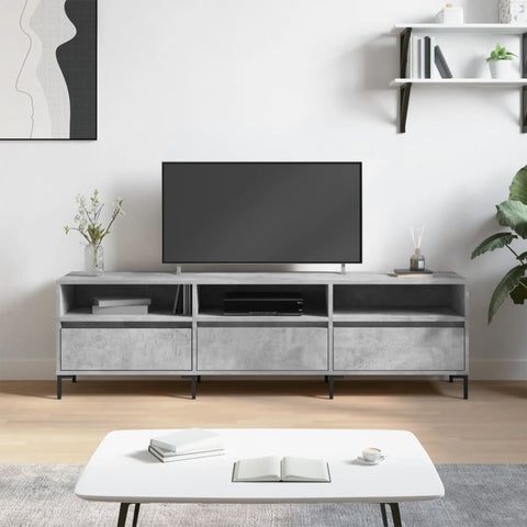 ZNTS TV Cabinet Concrete Grey 150x30x44.5 cm Engineered Wood 831288