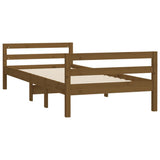 Bed Frame without Mattress Honey Brown 75x190 cm Small Single Solid Wood Pine 821642