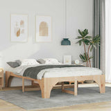 Bed Frame Brown 150 x 200 cm Solid Pine Wood 872983