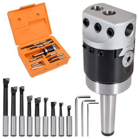 ZNTS 15 Pieces Boring Tool Set 50 mm Boring Head MT2-F1-12 146683