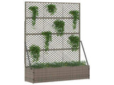 Garden Trellis Planter Grey 105 x 30 x 170 cm Metal 366623