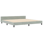 ZNTS Bed Frame Light Grey 200x200 cm Velvet 3345029