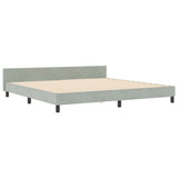ZNTS Bed Frame Light Grey 200x200 cm Velvet 3345029