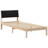 Bed frame Brown and black 80 x 200 cm Solid pine wood 878571