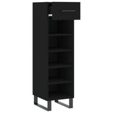 Shoe Cabinet Black 30x35x105 cm Engineered Wood 829701