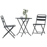 Garden Bistro Set Folding 3 pcs Anthracite Steel 42010318