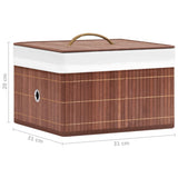 Bamboo Storage Boxes 4 pcs Brown 320768