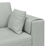 Velvet Sofa with Cushion Light Grey 208 cm Velvet 3335153